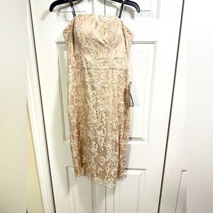 Vince Camuto champagne/rose gold cocktail dress size 6